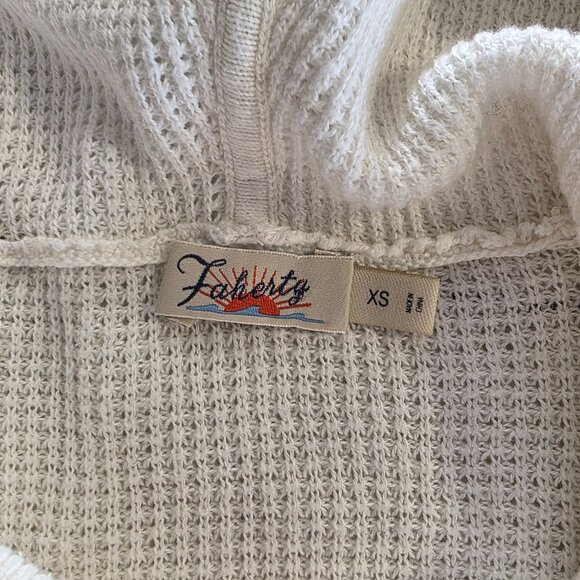 Faherty Throwback Organic Cotton Cashmere Sweater Hoodie XS Cozy Gorpcore - Picture 5 of 9